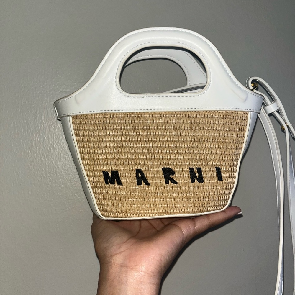 Marni Tropicalia Micro Bag in white